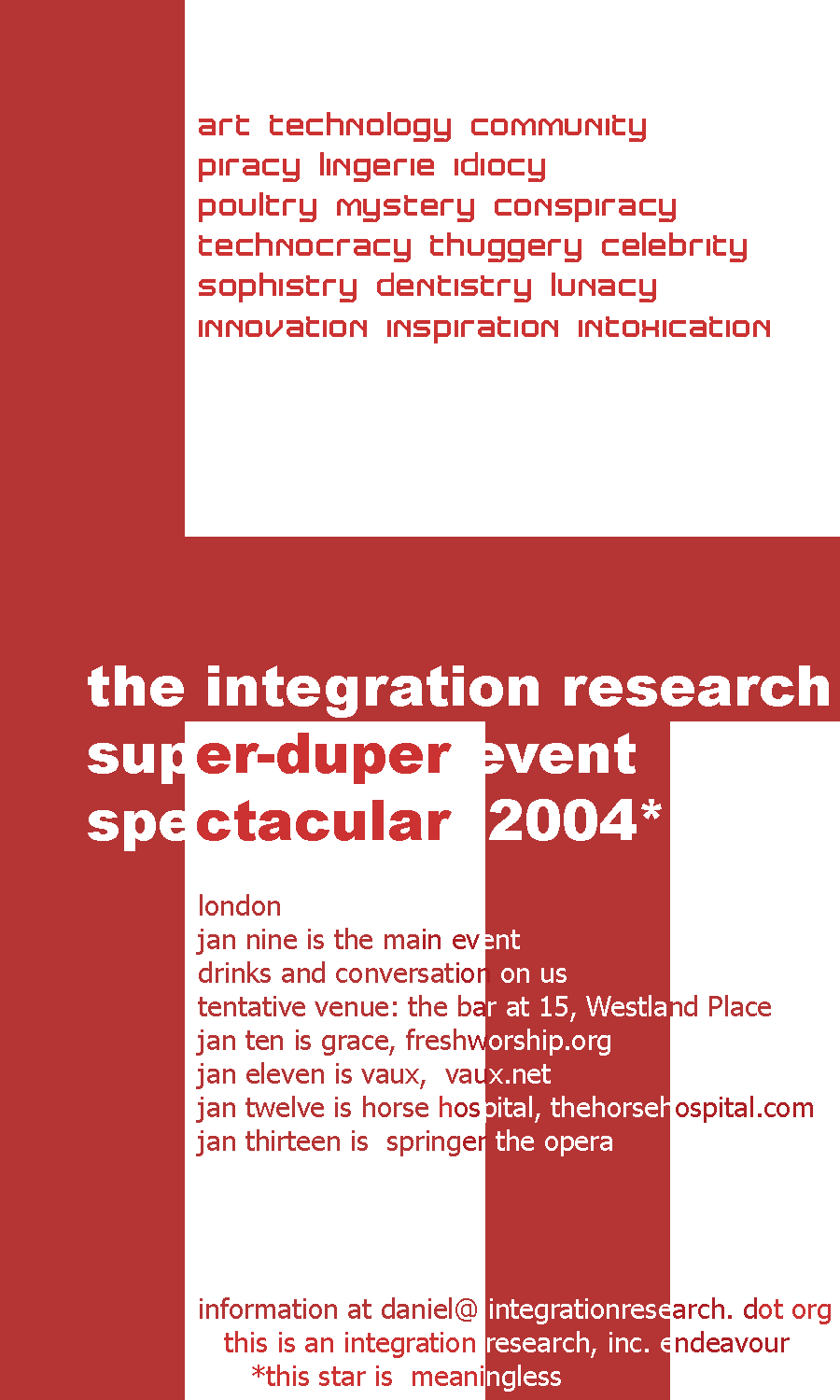 Integration Research London launch event flyer